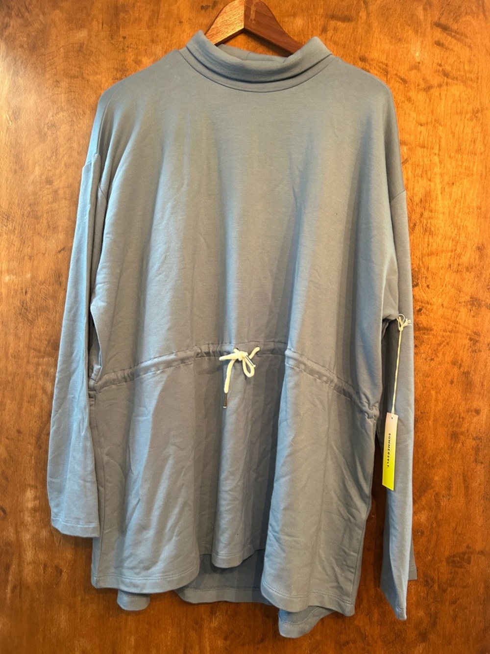summersalt Blue Turtleneck Drawstring Sweatshirt - Picture 2 of 5